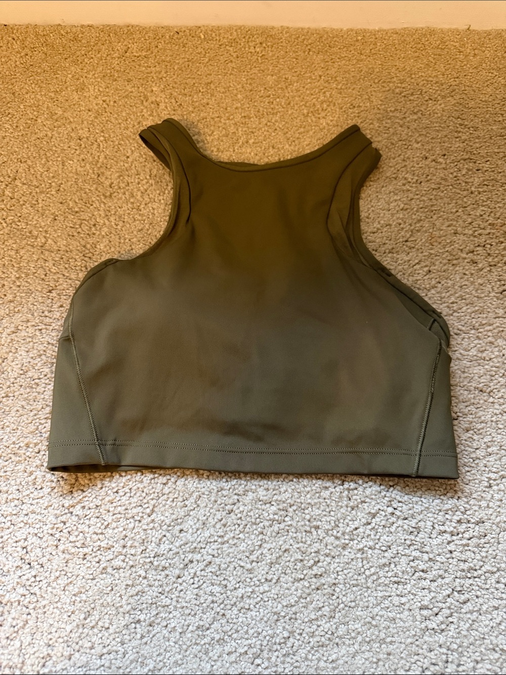 Athleta Olive Tank Crop Top